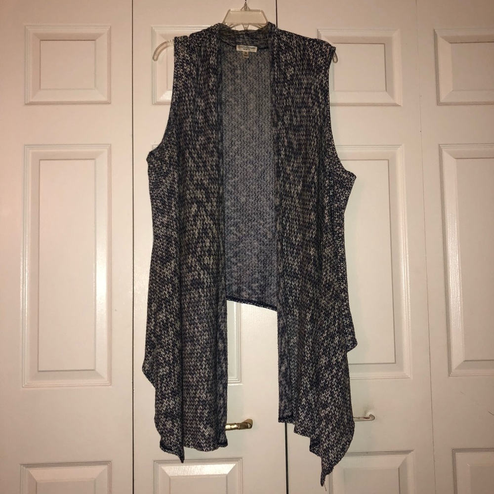 ❤️ Open Knit Cardigan - Blue/White